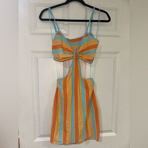 Alicia mini dress orange multi
size US 10